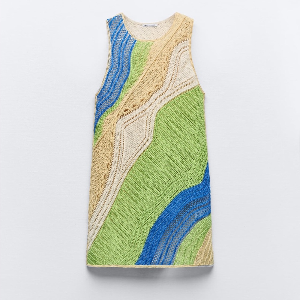 COLORFUL CROCHETED DRESS Zara